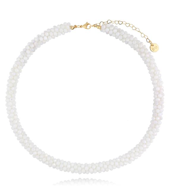 Naszyjnik z kryształkami biały Luminous NWE0005