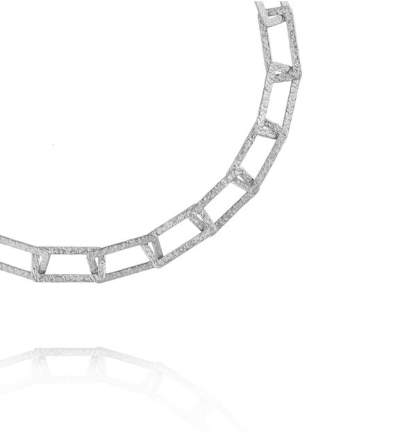 Naszyjnik srebrny długi geometryczny NEA0250