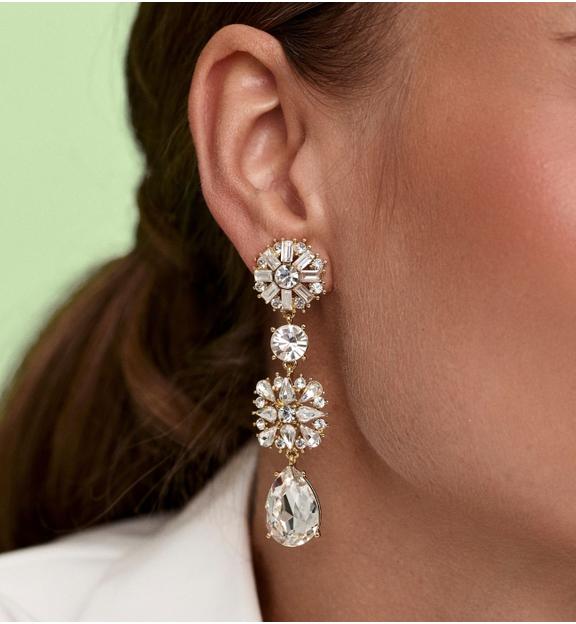 Kolczyki z transparentnymi kryształami KSS2254