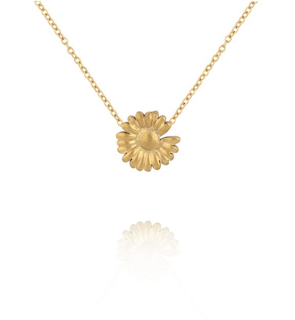 Naszyjnik z kwiatową zawieszką w kolorze złota NSY0927