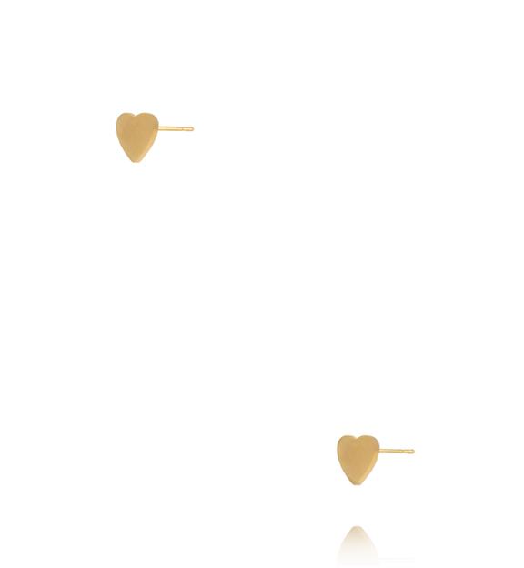 Kolczyki sztyfty złocone – gładkie sercai KSY0562