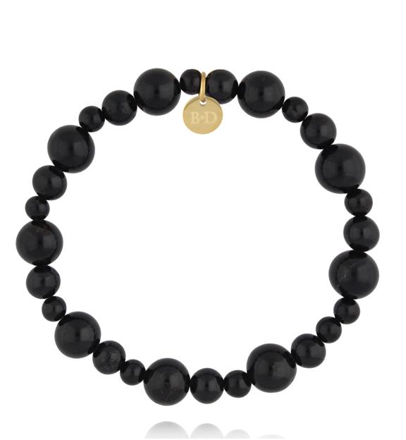 Bransoletka z naturalnego czarnego turmalinu BPA0627