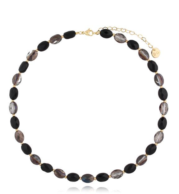 Naszyjnik z kryształkami czarny Togue NCY0010