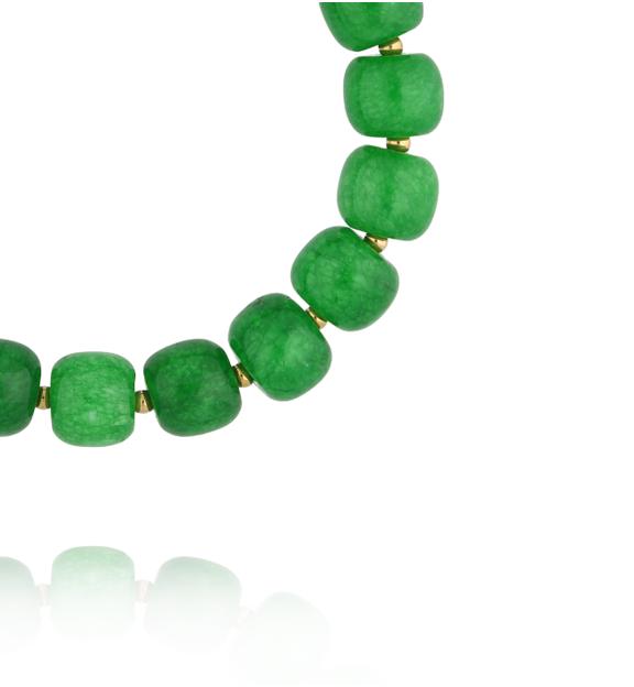 Bransoletka z zielonymi jadeitami BPA0663