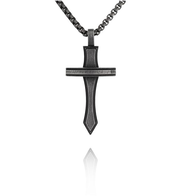 Naszyjnik z czarnym krzyżem NMITC0251