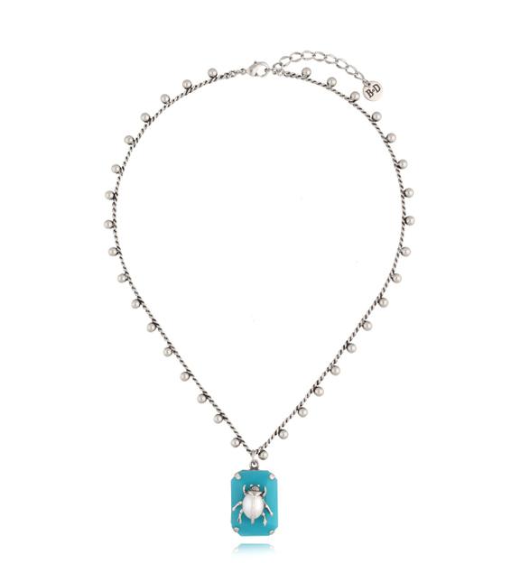 Naszyjnik niebieski z żukiem Siyo NJO0002