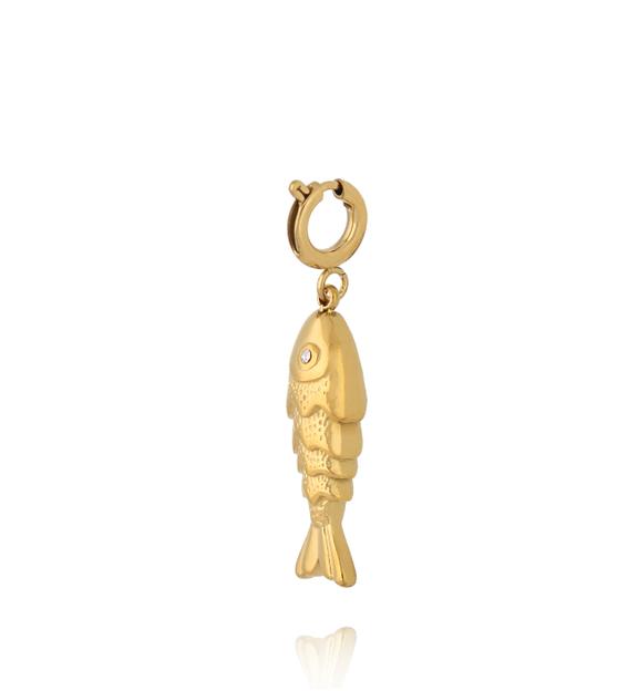 Charms złota rybka z cyrkonią CHA0110