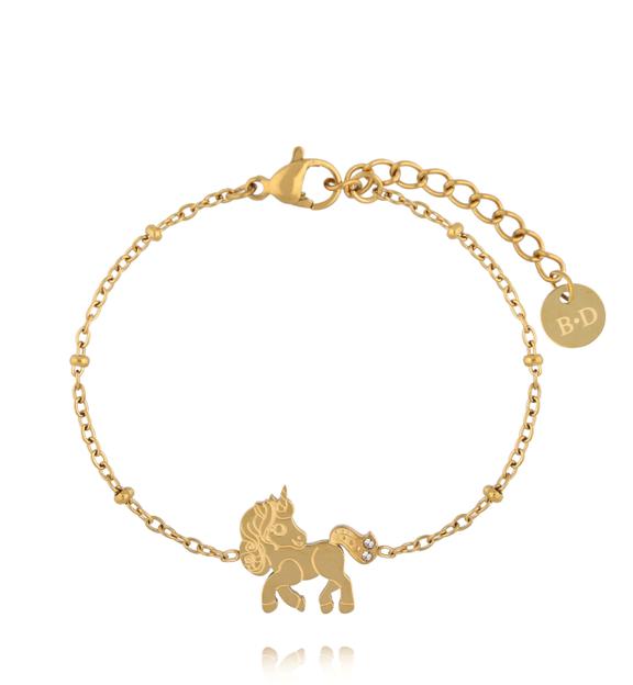 Delikatna bransoletka z jednorożcem BSY0569