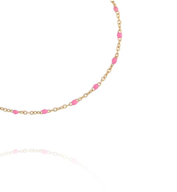Bransoletka pozłacana Color Drops – Pink BSY0774