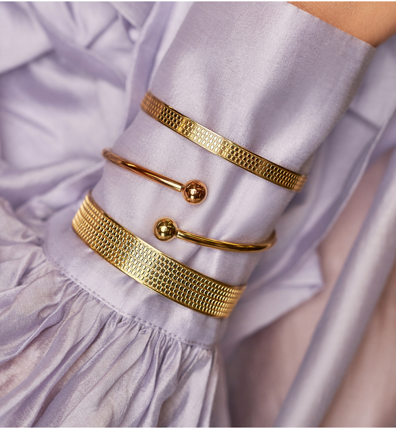 Bransoletka obręcz złota Gold Snake BSA0221