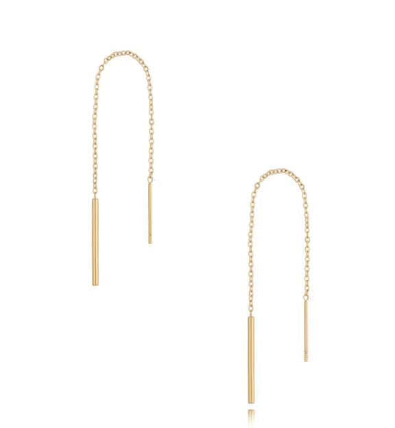 Kolczyki złote przekładane Sticks KSA0746
