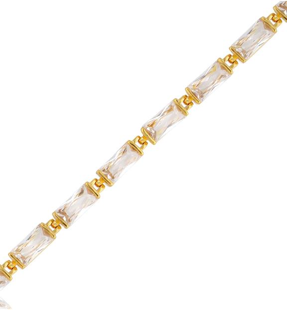 Bransoletka złota z kryształkami Gold Oblong BSS0125