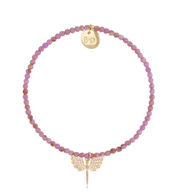 Bransoletka z fosfosyderytami i skrzydełkami Lifestyle BTW1111