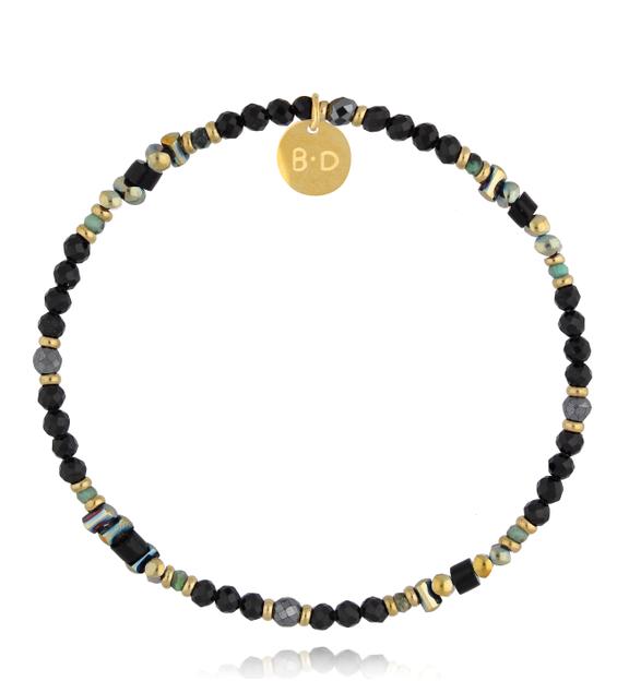 Bransoletka z turmalinami i hematytami BTW3289