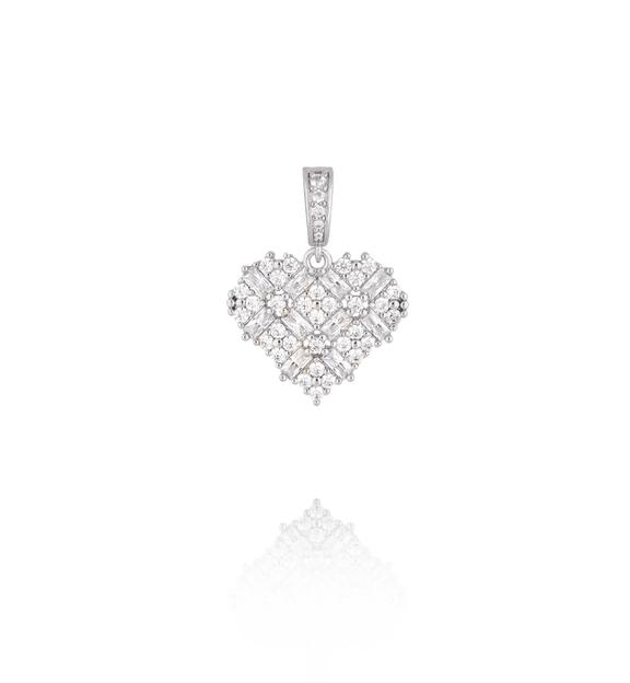 Charms srebrne kryształowe serce CHSS0043