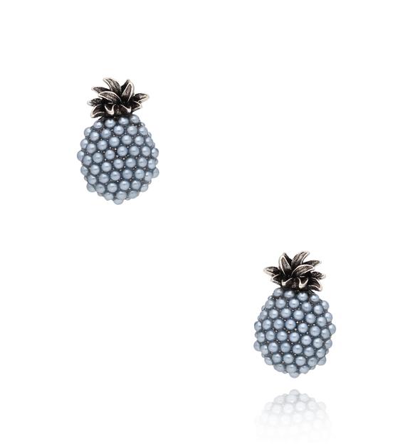 Kolczyki ze srebrnymi ananasami Hawaii KSS1463