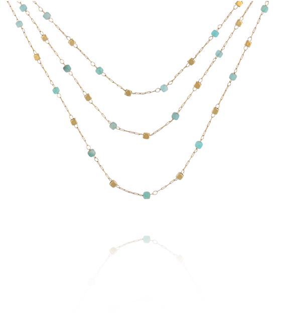 Naszyjnik z amazonitami Temple of the Sun NPA1287