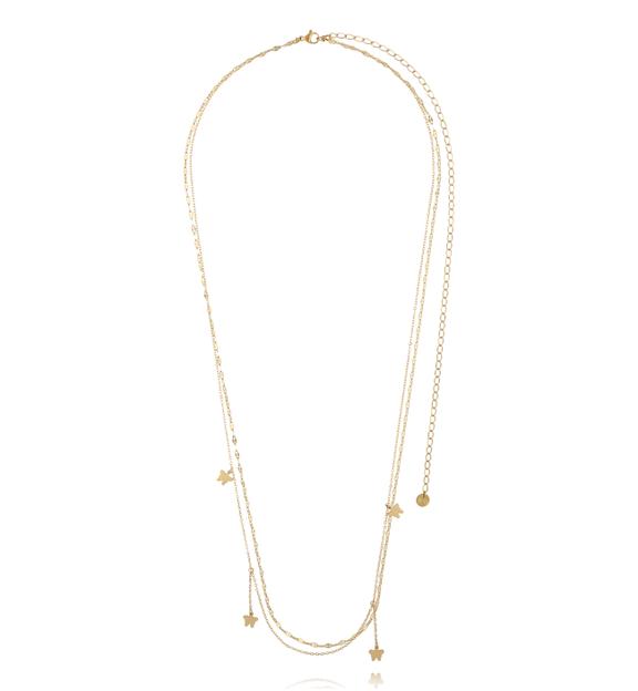Naszyjnik na brzuch Body Chain z motylkami NSY0598