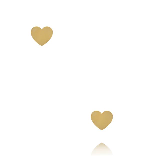 Kolczyki sztyfty serca złote ze stali szlachetnej KSY0719