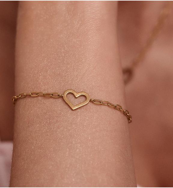 Bransoletka z sercem złota BSY0599