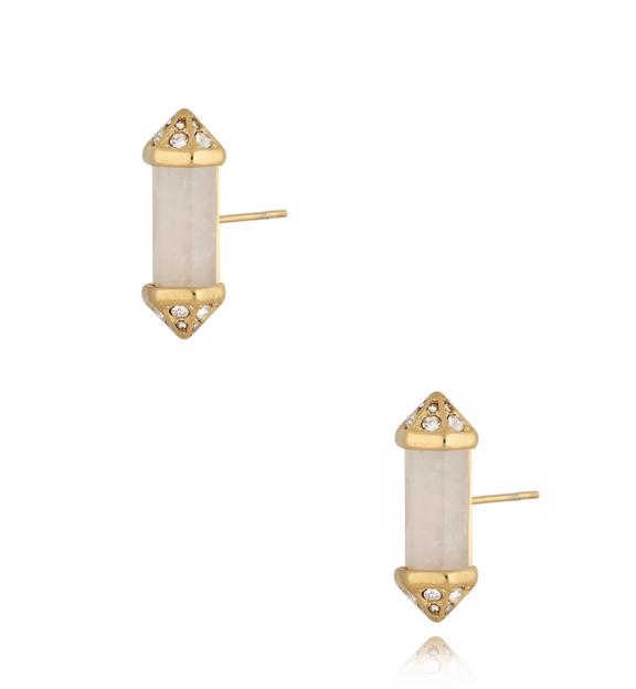 Kolczyki z kryształami górskimi i cyrkoniami Cristal Stone KLB0060