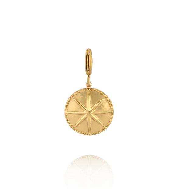 Charms złota róża wiatrów CHA0101