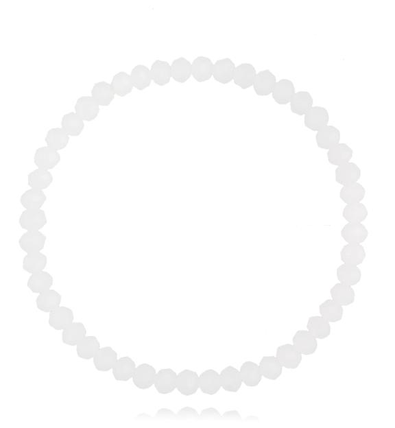 Bransoletka z białymi kryształkami Luminous Crystal 4 mm BCY0248
