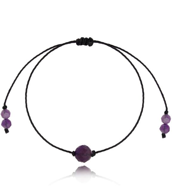 Bransoletka z ametystem Birthstones Luty BGL0641