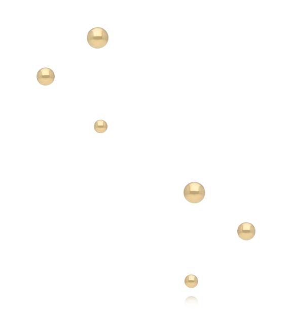 Zestaw minimalistycznych kolczyków kulek – złotych KMB0017