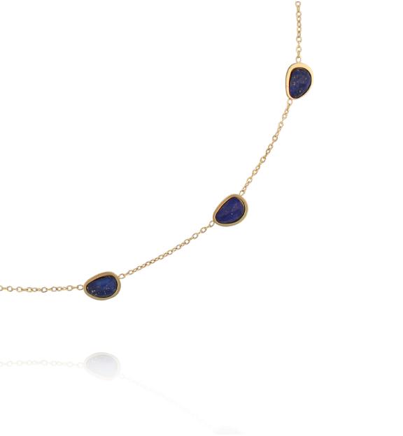 Naszyjnik z nieregularnymi lapisami lazuli NEA0276
