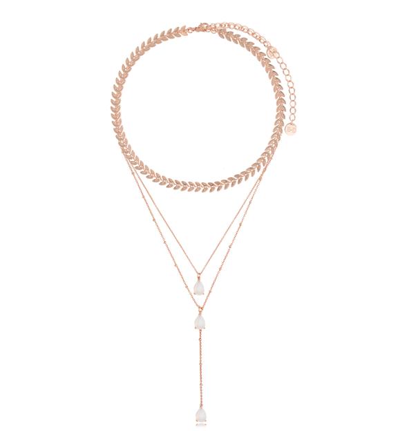 Naszyjnik złoty z kryształkami Maroccan Princes NS0071