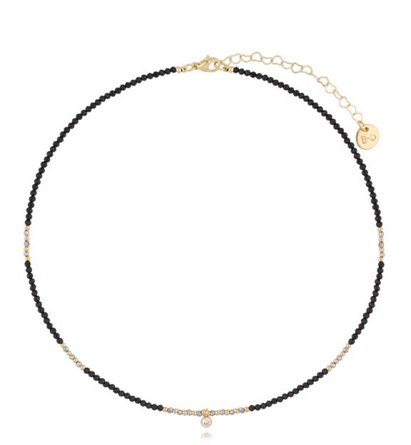 Naszyjnik z turmalinami i hematytami NTW1226