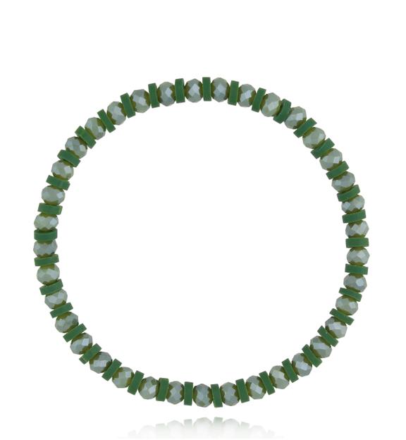 Bransoletka z zielonymi kryształkami Roche BTW2046