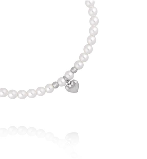 Bransoletka z perełkami Silver Heart BPE0164