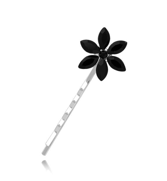 Wsuwka do włosów z czarnym kwiatuszkiem Flor SSS0028