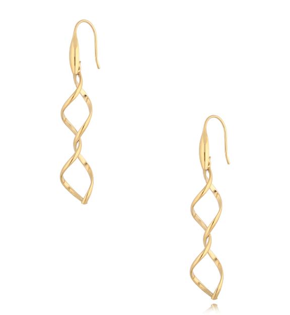Kolczyki złote spirale Plano KSA1399