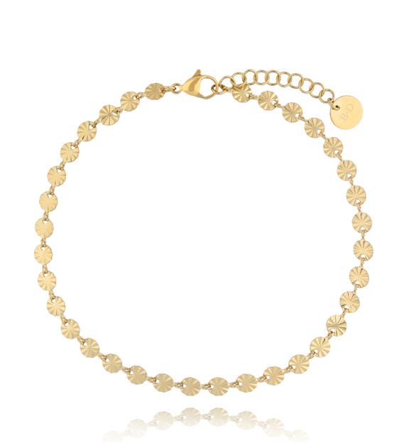 Bransoletka na nogę złoty łańcuszek Luxe BNSA0078