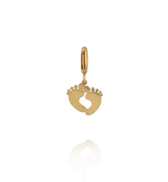 Charms złote stópki CHA0129