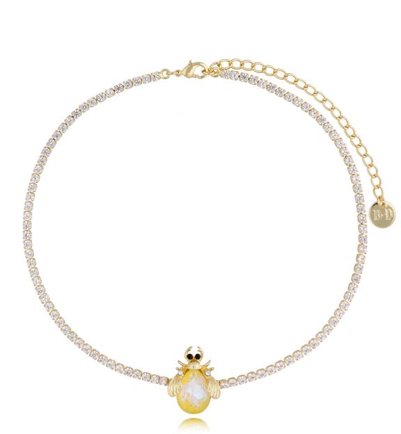 Naszyjnik z żółtym owadem Glamour Midnight NMI0193