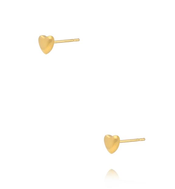 Kolczyki złote minimalistyczne serduszka KSY0823