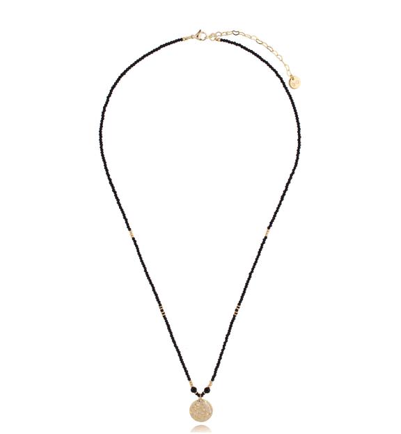 Naszyjnik czarny z księżycem Moon Eclipse NTW0394