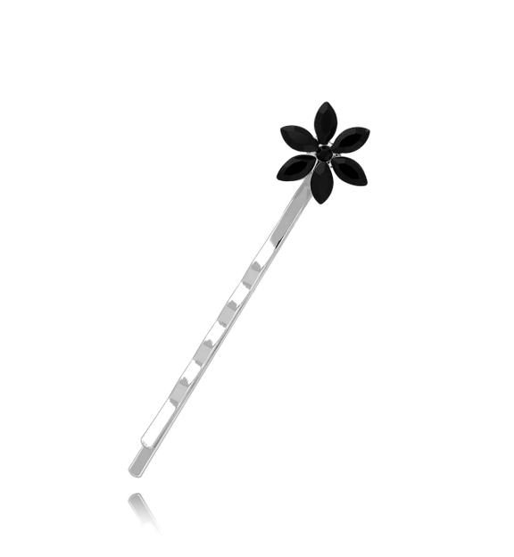 Wsuwka do włosów z czarnym kwiatuszkiem Flor SSS0026
