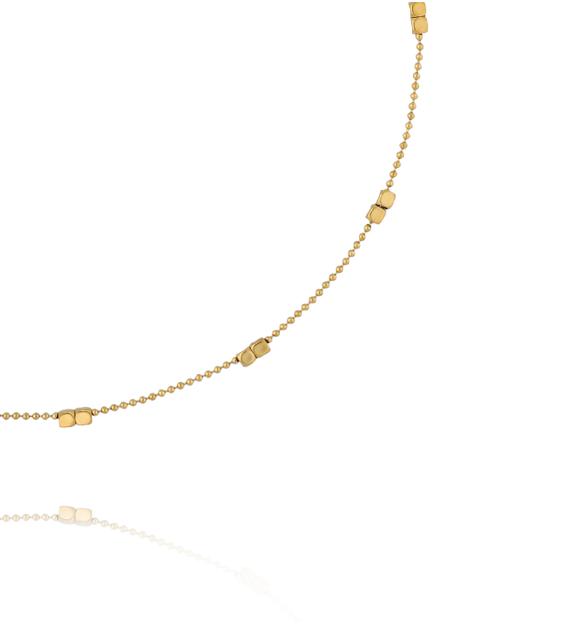 Naszyjnik z kwadracikami złoty NSY0904