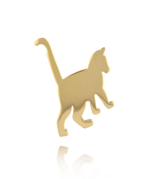 Broszka złota z kotkiem Minou BRSA0004