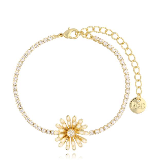 Bransoletka kryształkowa z kwiatkiem Roubaix BSS0180