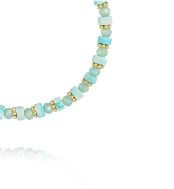 Bransoletka z turkusu i szklanych koralików BTW3620