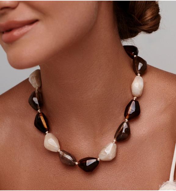 Naszyjnik z nieregularnych elementów Natural Balance NEU0003