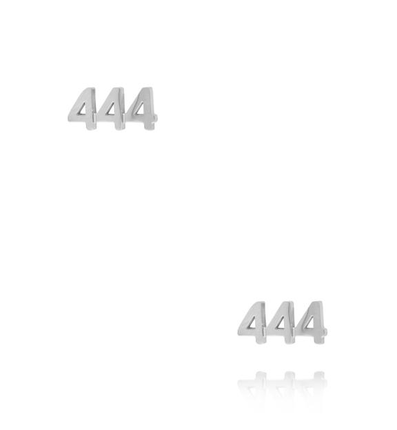 Kolczyki z anielską liczbą 444 srebrne KSA2320