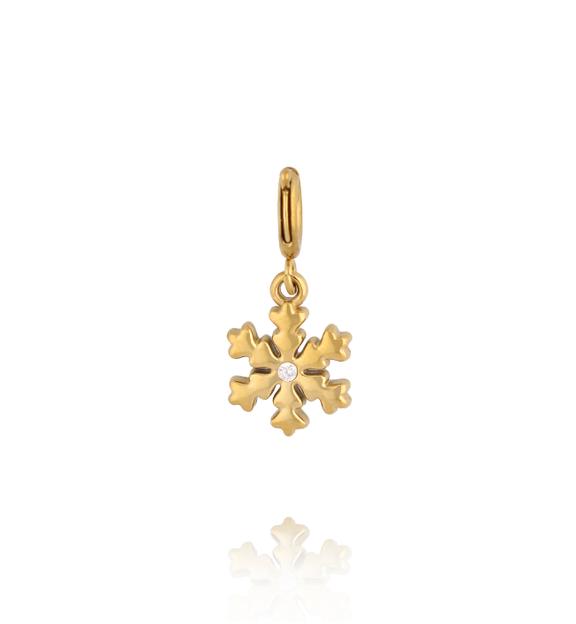 Charms złota śnieżynka z cyrkonią CHA0263
