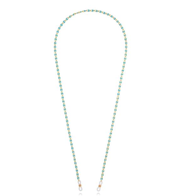 Łańcuszek do okularów turkusowy Kei NPA1123